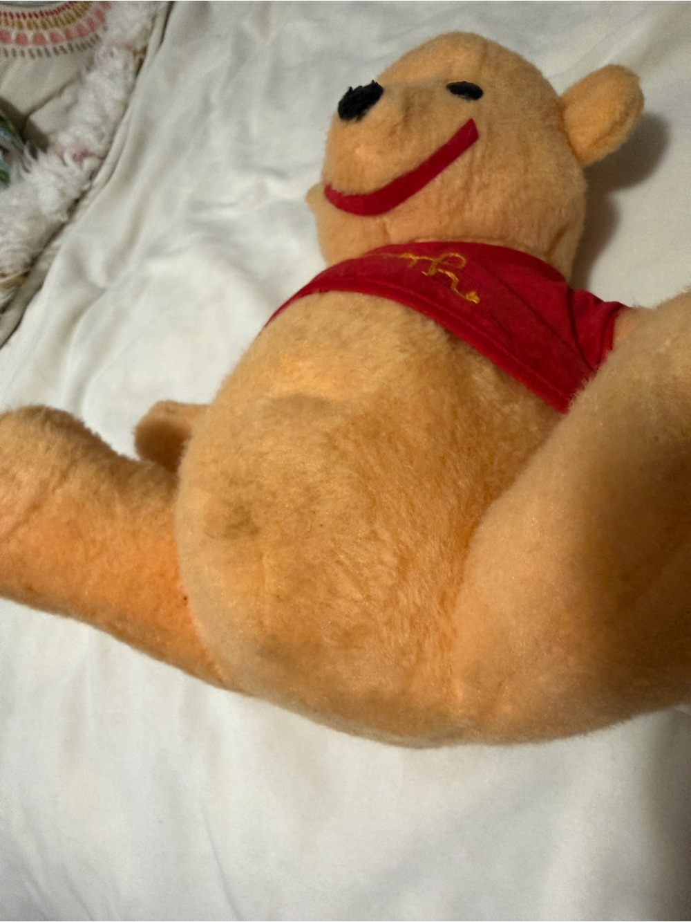 Vintage Disney Winnie the Pooh Plush Bear with Red Shirt Rare - Picture 3 of 5
